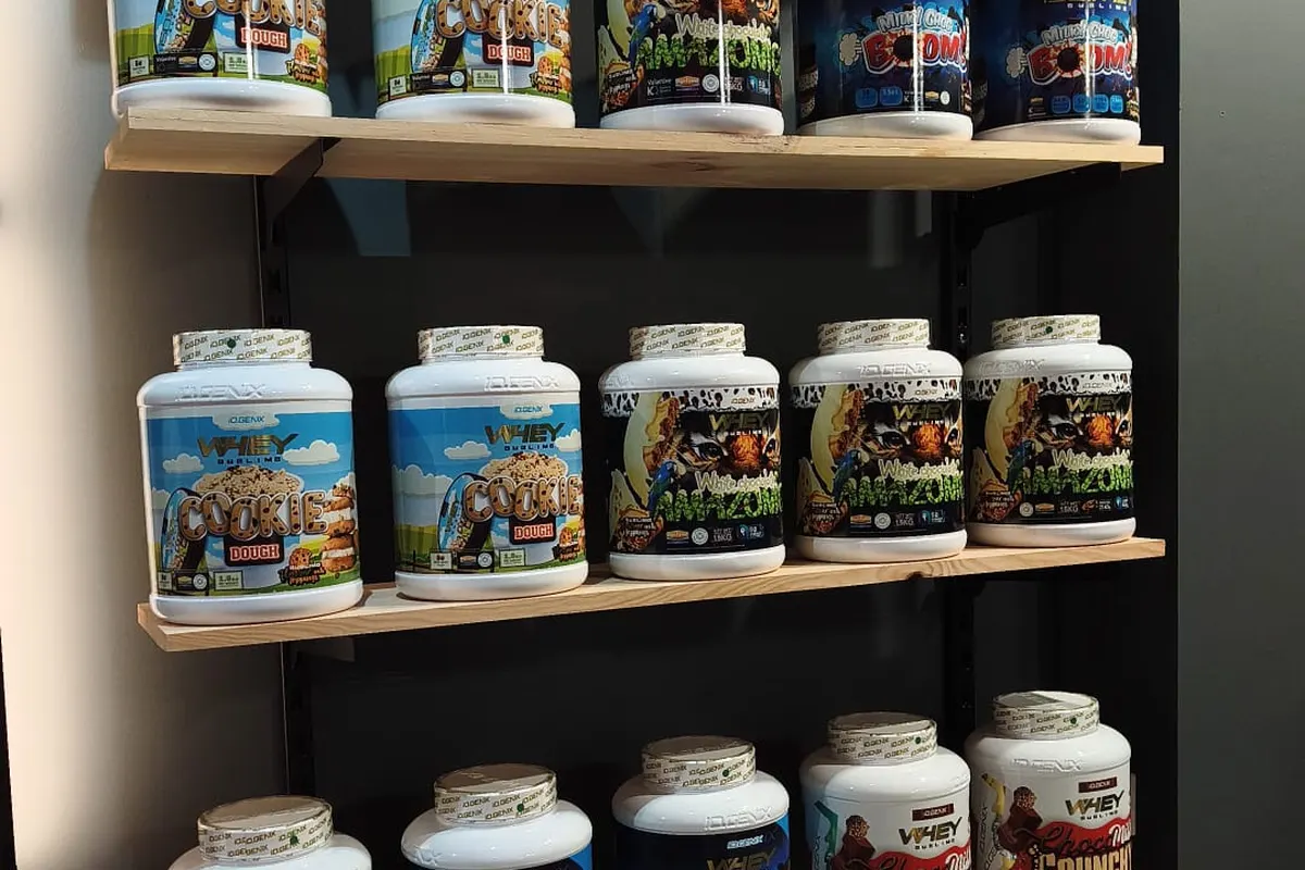Rayon whey gourmandes et shakers dorés