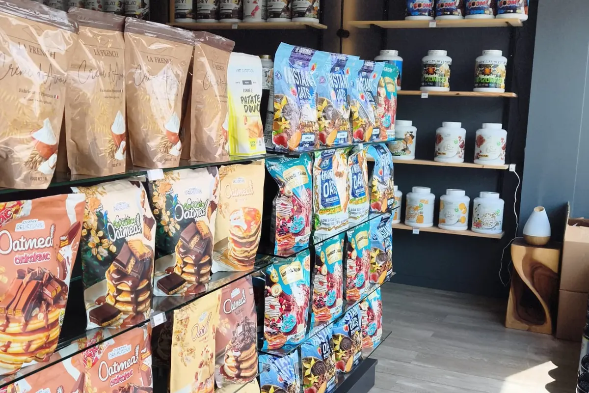 Rayon flocons d'avoine, pancakes et snacks protéinés