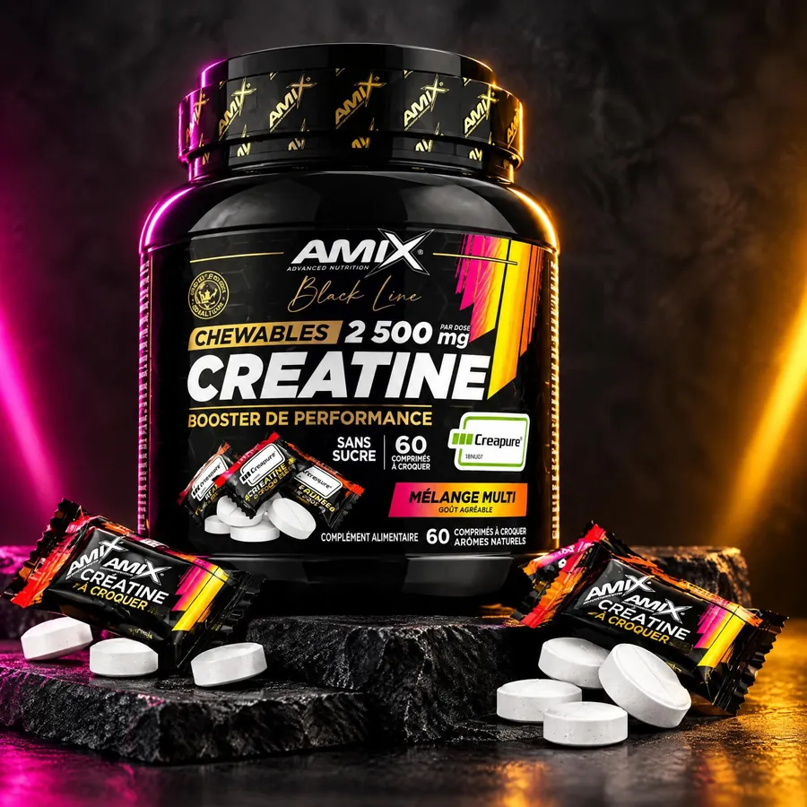 Pot de créatine à croquer Amix Black Line