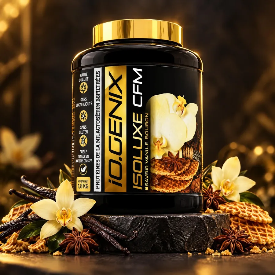 Pot de protéine Io.Genix Isoluxe CFM saveur vanille bourbon